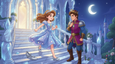 Öksüz Kız ve Gümüş Pabuç Masalı İllüstrasyonu